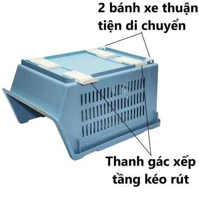 Rổ Nhựa Xếp Chồng Đa Năng Việt Nhật Kệ tầng đa năng 5569 - Tiện Lợi Bền Đẹp Dễ Dàng Sắp Xếp Không Gian