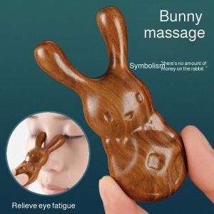Bunny Meridian Massage Comb Head Sandalwood Double Chin Farewell Beautiful Nose Big Tooth Comb