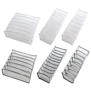 Có thể gập lại mạnh mẽ Nylon tủ quần áo giá ngăn tủ Bộ 2 lưới túi đựng quần áo đồ trang trí nội thất cho quần jean và vớ