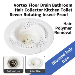 Japanese Sewer Collector Filter Anti Clogging Bathroom Swirl Floor Drain