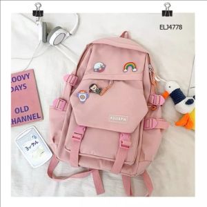 Hang Out Bag / School Bag /Travelling Bag Tas Ransel Impor Tas Wanita Korean Fashion kekinian + Gantungan BX23