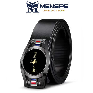 MENSPE เข็มขัดหนังแท้เข็มขัดหนังแท้เข็มขัดอัตโนมัติยี่ห้อหรูหราสายธุรกิจคุณภาพสูงพักผ่อนเอวชายเอวยางยืดสำหรับผู้ชาย