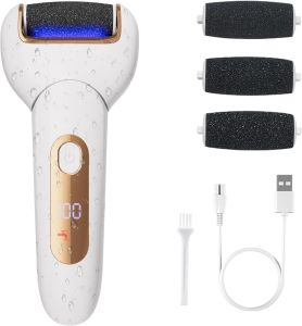 RUIM Electric Foot Callus Remover Rechargeable Portable Electronic Foot File Waterproof Pedicure Tools for Dead Hard Cracked Dry Skin