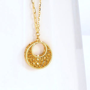 Chow Sang Sang 周生生  999 24K Pure Gold Price-by-Weight Gold Round Circle Necklace 93439N