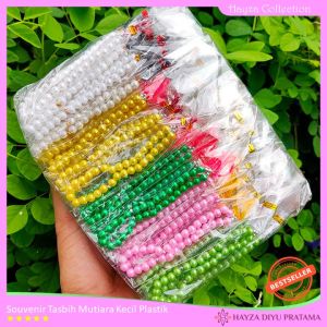 100 PCS Tasbih Mutiara Kecil Kemasan Plastik Untuk Souvenir Haji dan Umroh
