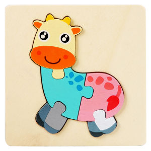FG Puzzle Jigsaw Chunky 105CM Puzzle Jigsaw Premium Anak Kayu 3D Timbul Karakter Hewan dan Kendaraan Puzzle Wooden Edukasi