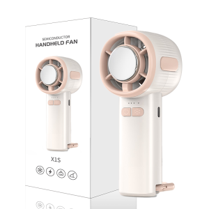 Moobibi พัดลมมือถือไร้สายแบบพกพา พัดลมเย็น X1S Ice Cooling Mini Fan ปรับความเร็วได้ ชาร์จใหม่ได้ ใช้งานได้ 12 ชม