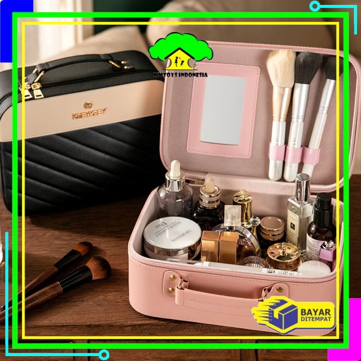 MI-K112 Tas Kosmetik Wanita 2IN1 Cosmetic Pouch Tas Penyimpanan