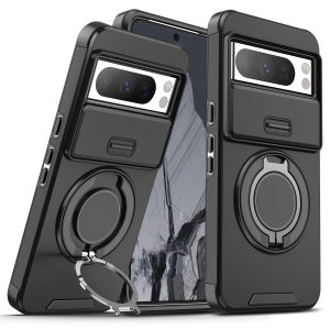Magne Metal Ring Holder Shockproof Armor Case For Google Pixel Pixel 7 7A 8 8A 9 10 Pro XL 5G Slide Lens Protection Cover