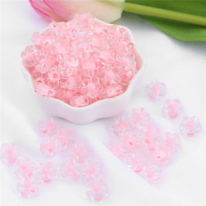 50Pcs 12mm Multicolor Transparent Five-petal Flower Beads Acrylic Spacer Beads For Jewelry Making Handmade Diy Bracelet Necklace Earrings Accessories