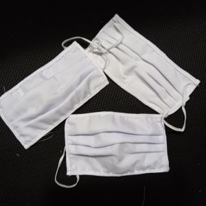 Combo 5 cái Khẩu trang vải xếp li - khẩu trang vải 3 lớp - màu trắng