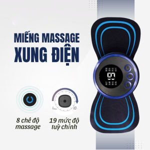Máy Massage Xung Điện Toàn Thân EMS OKila - Miếng dán massage xung điện cổ vai gáy bắp tay lưng 10 chế độ mát-xa pin sạc - Máy massage mini toàn thân Hiệu quả thư giãn cơ