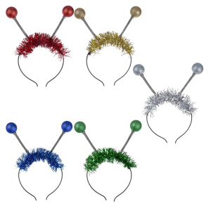 Blue Themed Light Up Alien Headband With Replaceable Hair Decoration Headwear Great For Birthdays Party