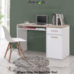 STANFORD Study Table / Working Desk - ST 8005 (White + Sonoma Oak)