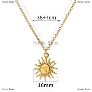 [COD] Home Base Creative Sea Turtle Conch Pendant Necklace For Women Girls Exquisite Stainless Steel Pendant Clavicle Chain Jewelry Accessories
