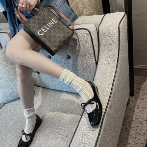 ถุงน่องสีขาว ลูกไม้ สีทึบ ถุงเท้าน่องผู้หญิง ถุงเท้ากลางน่องของผู้หญิง ลูกไม้ท่อยาว jk ถุงเท้าโลลิต้าญี่ปุ่น จัดส่งที่รวดเร็วไปยังประเทศไทย