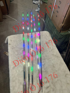 COMBO 5 ăng ten led dài 1M nháy đuổi 7 màu trang trí ô tô xe tải cực đẹp. Điện 12v và 24v hàng loại 1