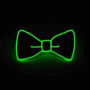 JAYQQ EL Wire Men LED Glowing Bow Tie 10 Colors Neon Stage Prop Clothing Funny Dance Show Prop Luminous Colored Ties Party Halloween Christmas