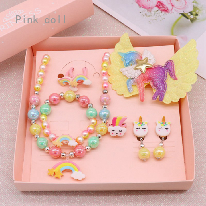 Cute Pink Necklace New Ins Pink Flower Pendant Necklace For Women