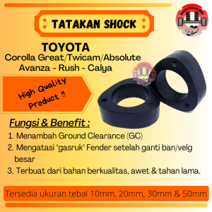 Lift Kit Support Shock Spacer Coil Spring Karet Tatakan Shockbreaker Depan Avanza Rush Calya Corolla Great Twincam Absolute