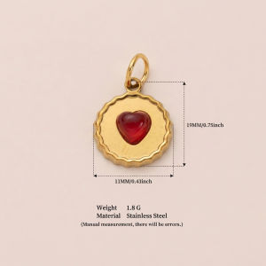 European and American love furnace biscuits 18K gold color retention vacuum plating stainless steel teapot fashion leisure pendant Guangzhou h2609