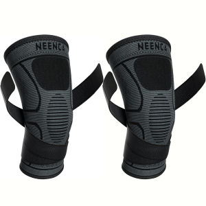 NEENCA Knee Braces for Knee Pain- 2 Pack Knee Sleeves for Pain Relief Set Knee Compression Sleeves with Adjustable Straps for Best Fit for Sports Runner Meniscus Tear ACL Arthritis Joint Pain