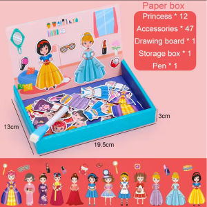 Starry Home.my 2 In 1 Magnetic Puzzle Jigsaw Doodle Board Montessori Educational Dress Up Toy For Kids Creativity Training
