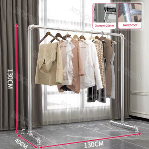 300CM Drying Rack Clothes Rack Indoor Double-Pole Rust-Proof Steel Balcony Telescopic Home Outdoor Drying Collapsible Thickened Non-Slip Foot Thickened Large-Area Drying Enhance Stability Support Large Load-Bearing