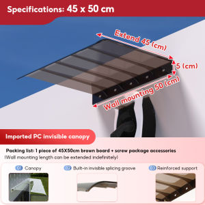 MODOFO Canopy Roofing Polycarbonate Roofing Sheet PC Heavy Duty Awning Canopy For Window Roof