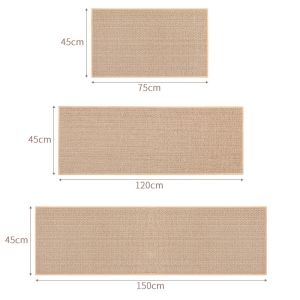 Linen Kitchen Floor Mats Anti-Slip Washed Rug Cross Border Rubber Backing Natural Twill Kitchen Rug