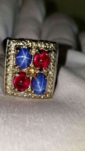 Cincin Kombinasi Blue Star + Geliga Lifan