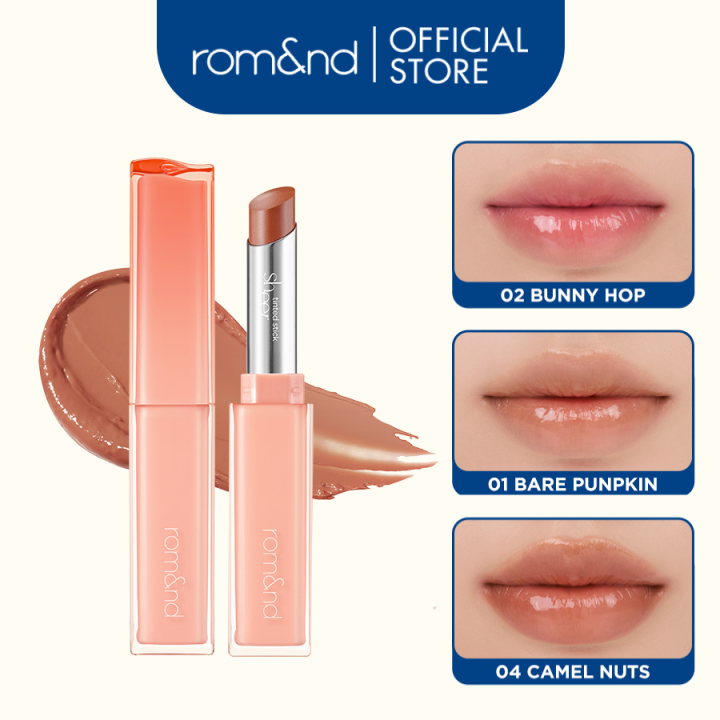 [Rom&nd] Son thỏi mềm mịn bền màu Hàn Quốc Romand Sheer Tinted Stick