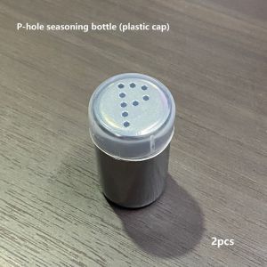 NALANILI 2pcs Stainless Camping Seasoning Bottles With Lid Small Travel Salt Container With Storage Bag Pepper Shaker For Motorcycle Modification Accessories