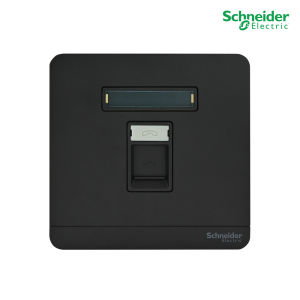 Schneider Electric : เต้ารับโทรศัพท์ มีม่านนิรภัย Telephone Socker สีดำ รุ่น AvatarOn E : E8331RJS4_DG สั่งซื้อได้ที่ร้าน PlugOn