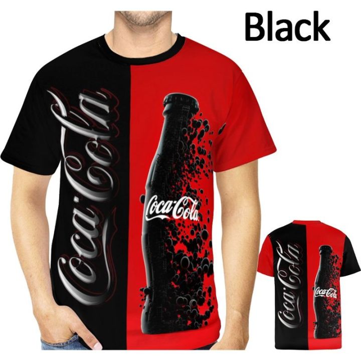 New Fashion Creative Coca Cola 3D Printing Men s Short sleeved T shirt Summer Funny Cool Hip hop Harajuku Streetwear Unisex T shirt Casual Round Neck Top Lazada PH