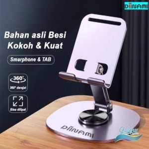 GC Phone Holder Desktop Holder Hp Rotary 360 Holder meja Full Metal besi