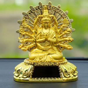 Tượng Phật Quan Âm nghìn tay có vòng xoay năng lượng mặt trời cao cấp