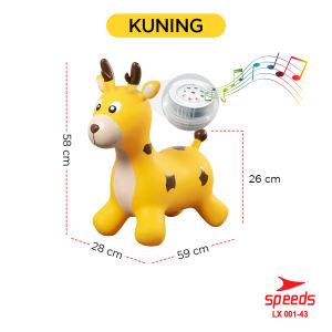SPEEDS Jumping Animal Kuda Kudaan Karet Tebal Mainan Anak Anak Jungkat Jungkit 001-42