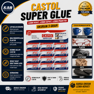 lem castol kecil / Lem Merekatkan Barang Pecah dan Patah Super Glue Castol 3gr