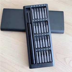 Set Obeng 24 in 1 Magnetik Multifungsi Hardware Tools Reparasi Elektronik dan Kacamata Box Alumunium