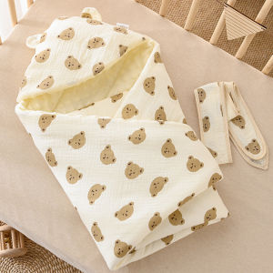 Warm Cotton Baby Swaddle Blanket 3D Doudou Velvet Newborn Sleeping Bag Hooded Boys Girls Sleepwear