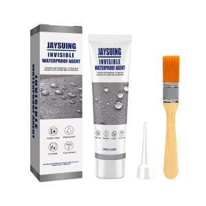 Jaysuing Waterproof Brush Coating Sealing Coating Transparent Waterproof Invisible Adhesive Repair Of Bathtub Sink Household Roof Waterproof Coating Sealant Agent With brush Transparent Invisible Paste Glue Adhesive Repair Home Roof Bathroom