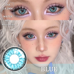 Gaya Panas Minus 0.00 Terbaru(Bayar Di Tempat) 2022 Softlens BlUE Big Eye lensa kontak Diameter 14.5mm Softlens Soflen anime Naruto Halloween Red Mata softlens Seni Gotik Mata Soflent 1 Paket Ori Soflens dan cairannya