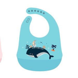 Yếm ăn dặm cho bé silicon có máng chống thấm đồ dùng cao cấp hình thú siêu cute tiện dụng