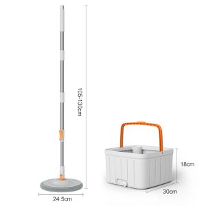 DuduMart Self Wash Spin Mop 2.0 Spinner Flat Mop 360 Rotating Cleaner With Turbo Flushing Bucket