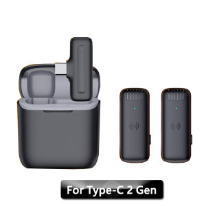 KEBETEME Wireless Lavalier Microphone Mini Portable Noise Reduction Audio Video Recording Microphone For TYPE-C Jack Android Phone With Charging Box