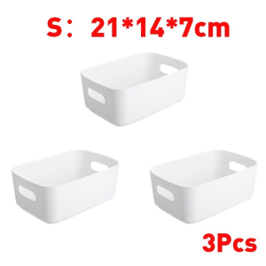 3Pcs Multifunction Storage Box Office Desktop File Snack Organizer Makeup Storage Basket Organizer