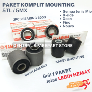 (PROMO) 1 SET BOS ARM MIO + KARET MOUNTING + BEARING LAHER 6003 KOYO JAPAN SASIS MIO SPORTY / SOUL / SMILE / XEON / XRIDE / FINO / NOUVO / KARET MOUNTING ENGINE BEARING MESIN / BEARING AREM MIO LAMA OLD / BOSH FORK BOS SWING ARAM LENGAN AYUN MIO KARBU 5TL