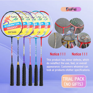 【Pair】Badminton Racket Original 2PC Beginner Exercises Durable Alloy Badminton Set Teenager Training