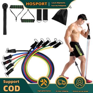 【HOSPORT】Premium Quality 150 LBS Resistance Bands for Yoga Pilates Strength Training and Physical Therapy with Removable Elastic Bands